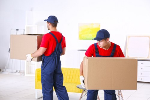 Man with van loading boxes for a Docklands apartment move