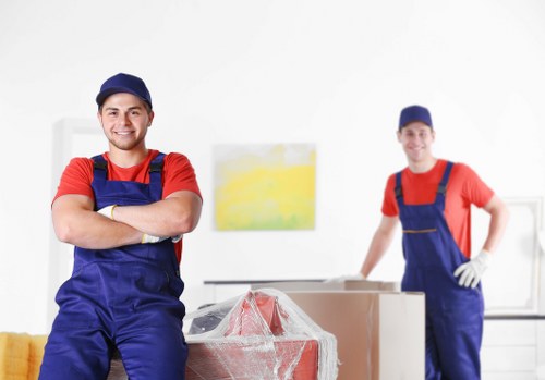 Professional movers loading belongings for a Docklands home relocation