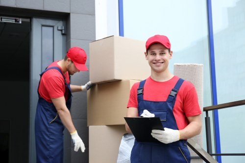 Office removals team planning a Docklands workplace move