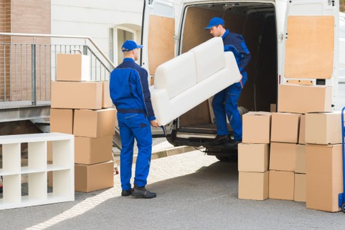 Commercial moving team planning an office relocation in Docklands