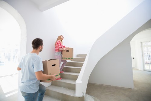 Moving van and equipment used for Docklands removals